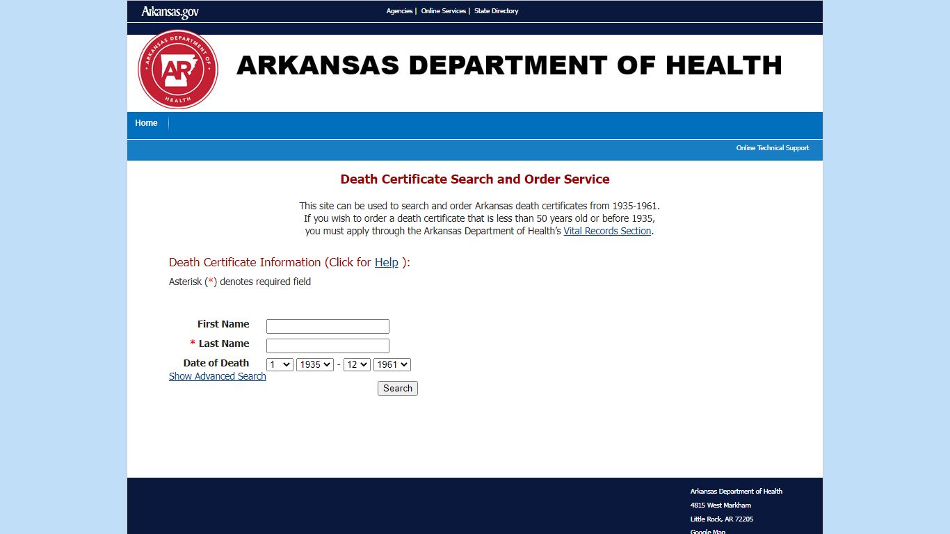 Arkansas Department of Health